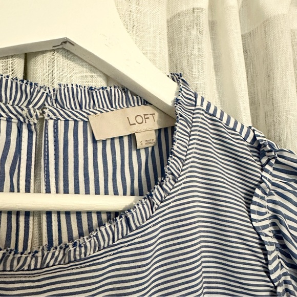 Loft Blue Stripe Blouse - Picture 3 of 4